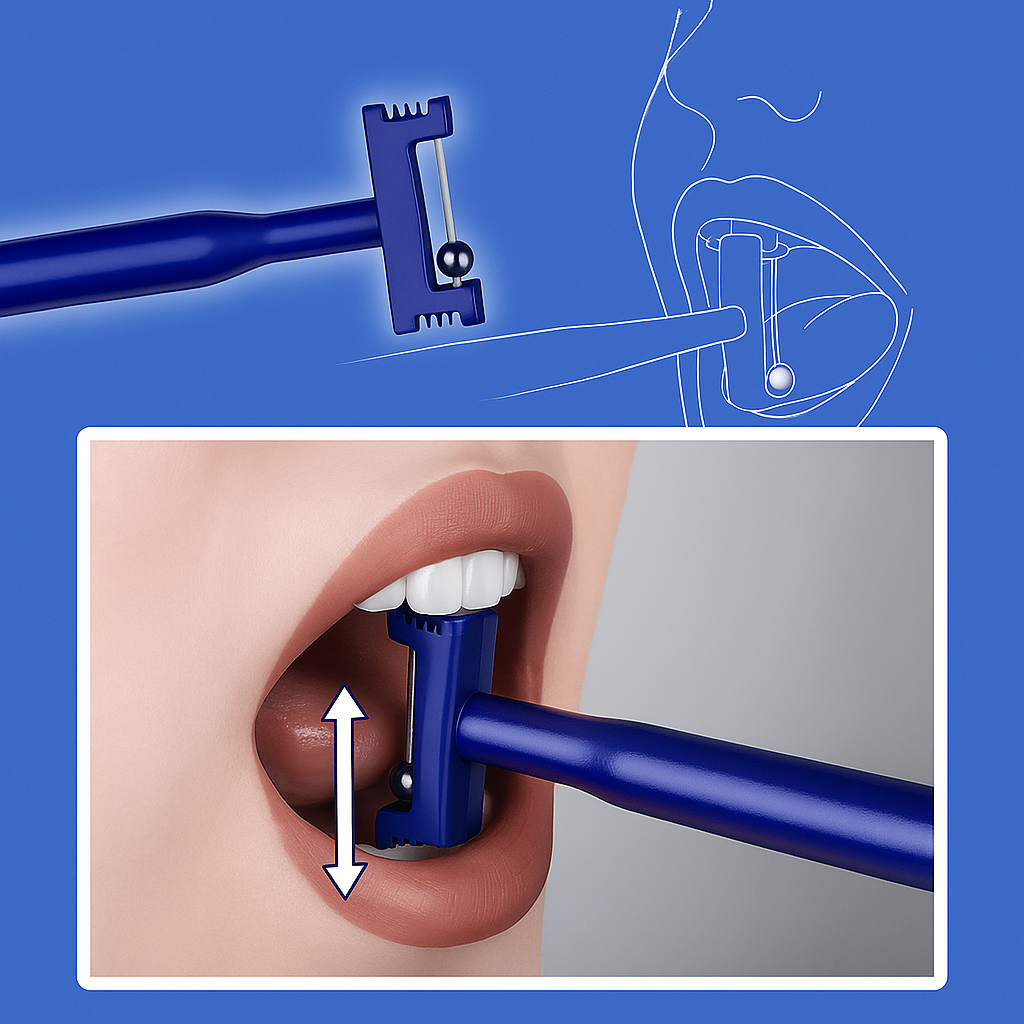 3-Piece Tongue Tip Exerciser – Non-Slip Handle – Improves Speech & Swallowing Control