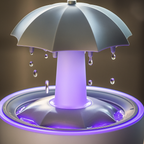 Rotating Umbrella Mist – LED Night Light – Quiet Humidifier for Bedroom