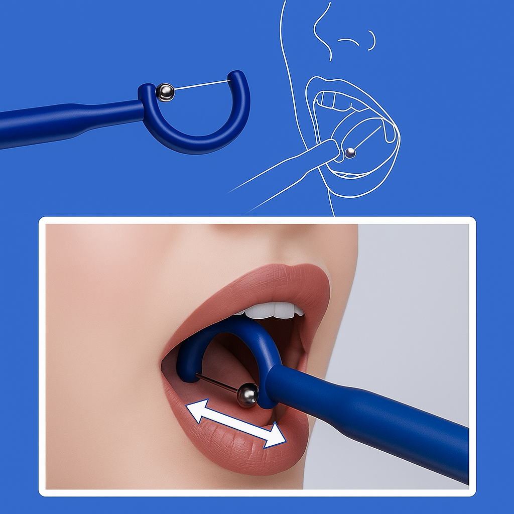 3-Piece Tongue Tip Exerciser – Non-Slip Handle – Improves Speech & Swallowing Control