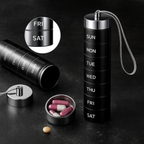 Moisture-Proof Metal Case – 7-Day Clear Label Design – Travel Friendly for Adults & Seniors