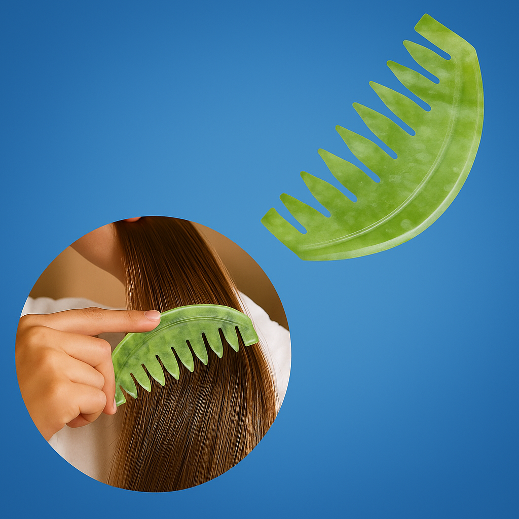 Anti-Static Detangling – Smooth Jade Surface – Curly Thick Hair & Frizz Control