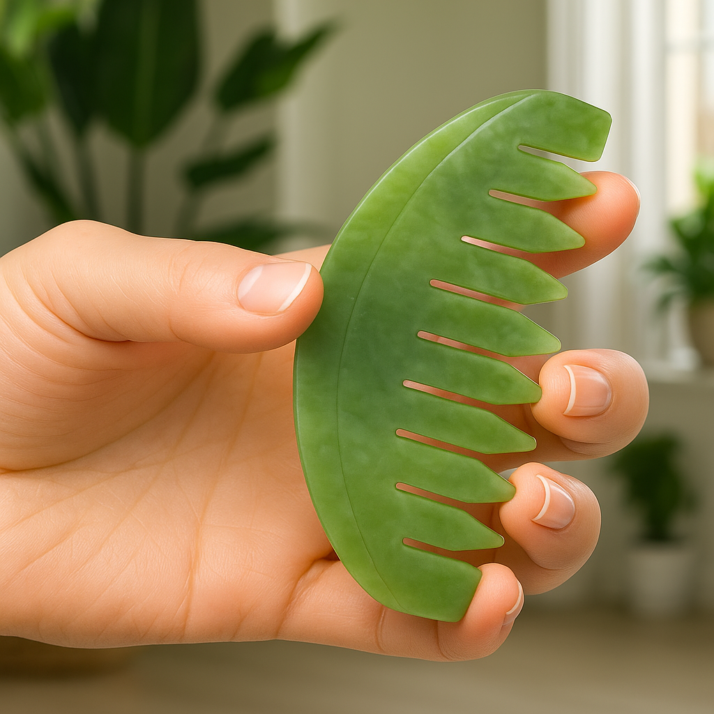 Anti-Static Detangling – Smooth Jade Surface – Curly Thick Hair & Frizz Control