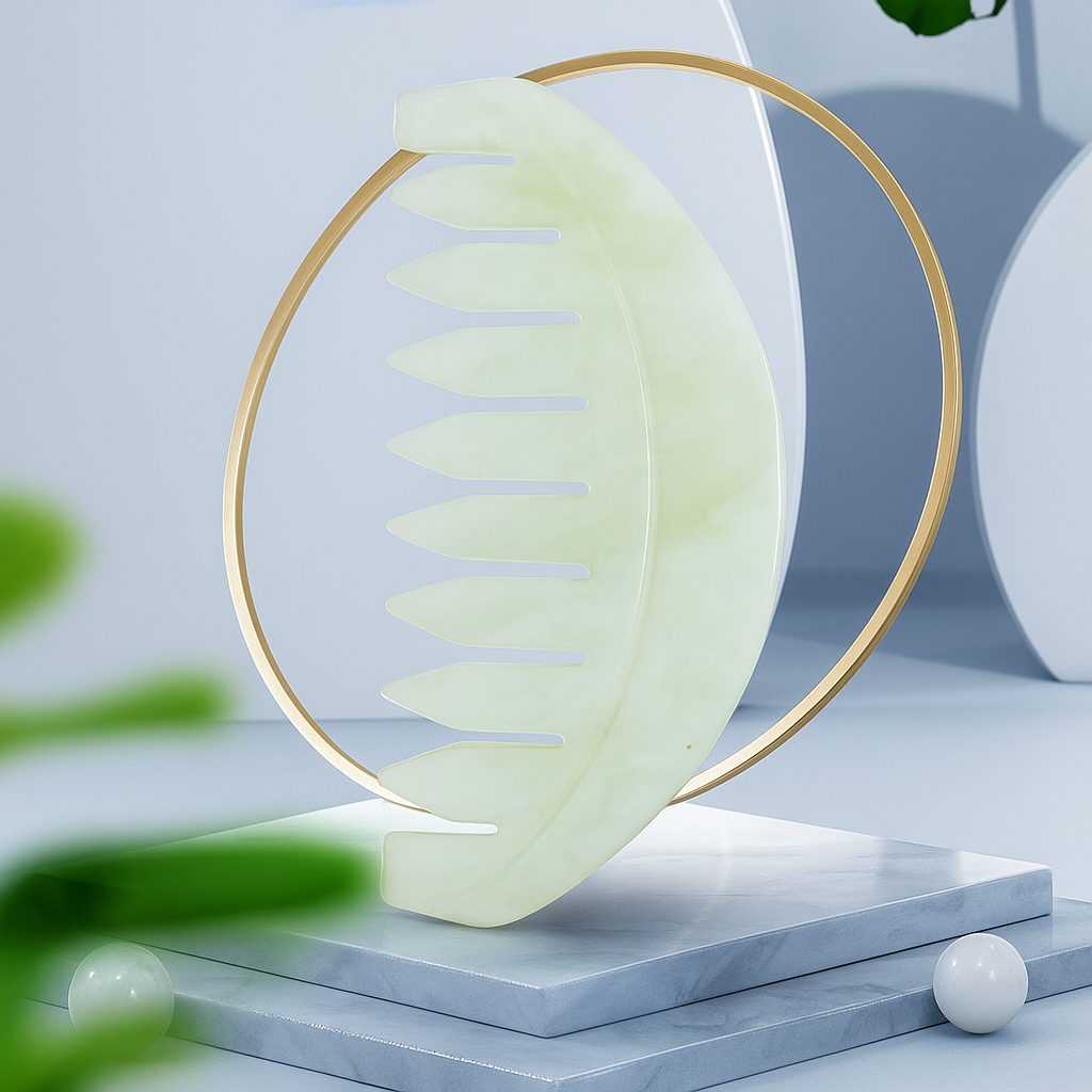 Anti-Static Detangling – Smooth Jade Surface – Curly Thick Hair & Frizz Control