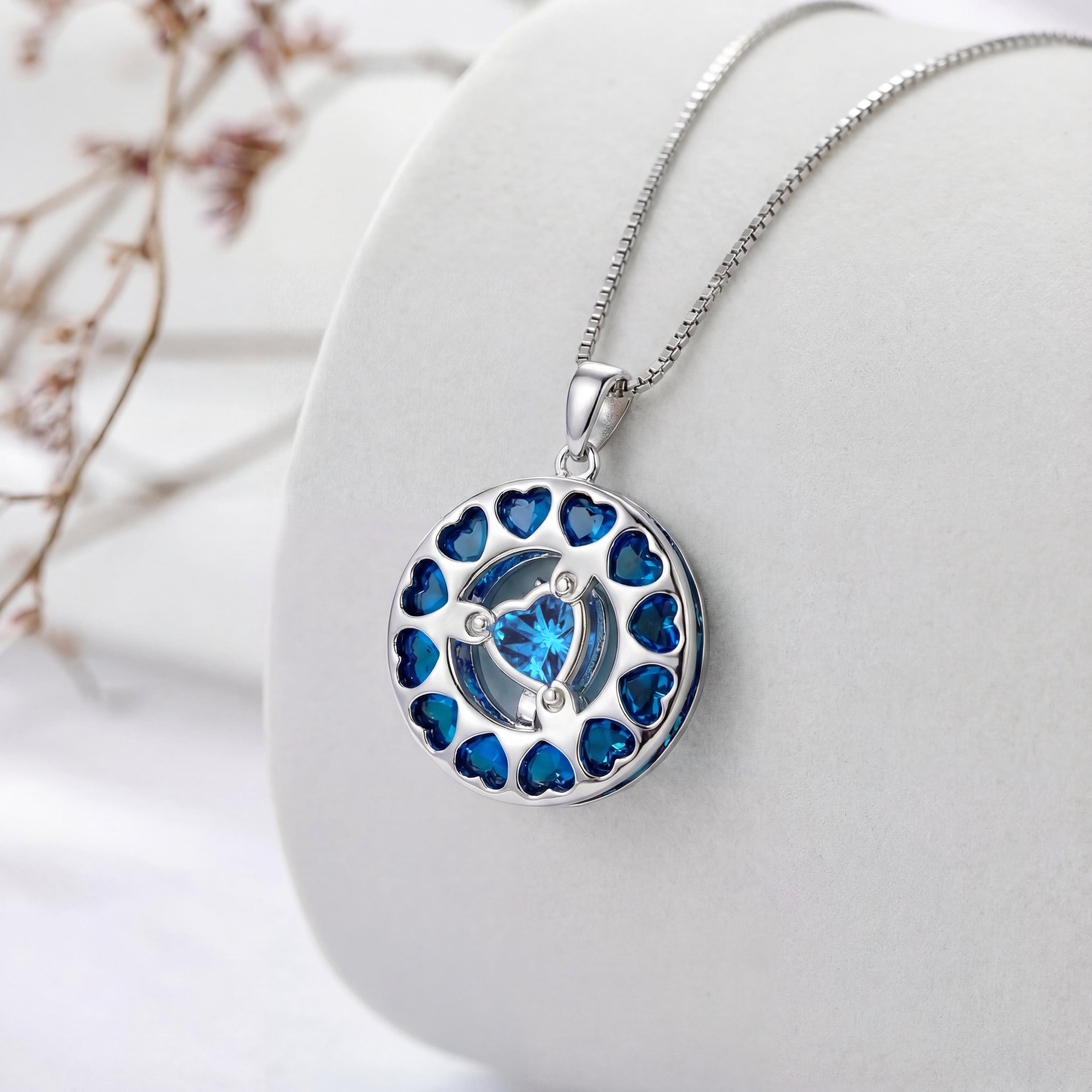 Lunara | 18K Gold Plated Birthstone Necklace Moonstar Design