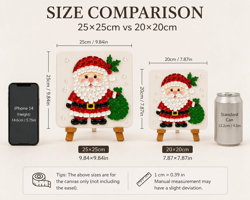 Christmas Acrylic Mosaic DIY Craft Kit with Wooden Display Stand
