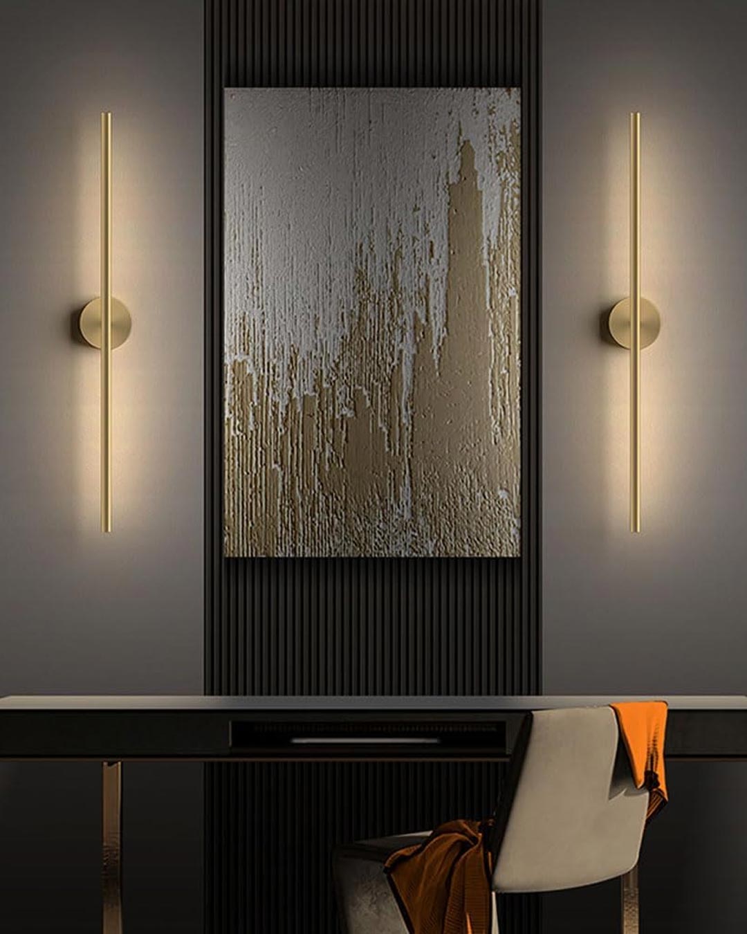 Modern Linear LED Wall Lamp - Gold