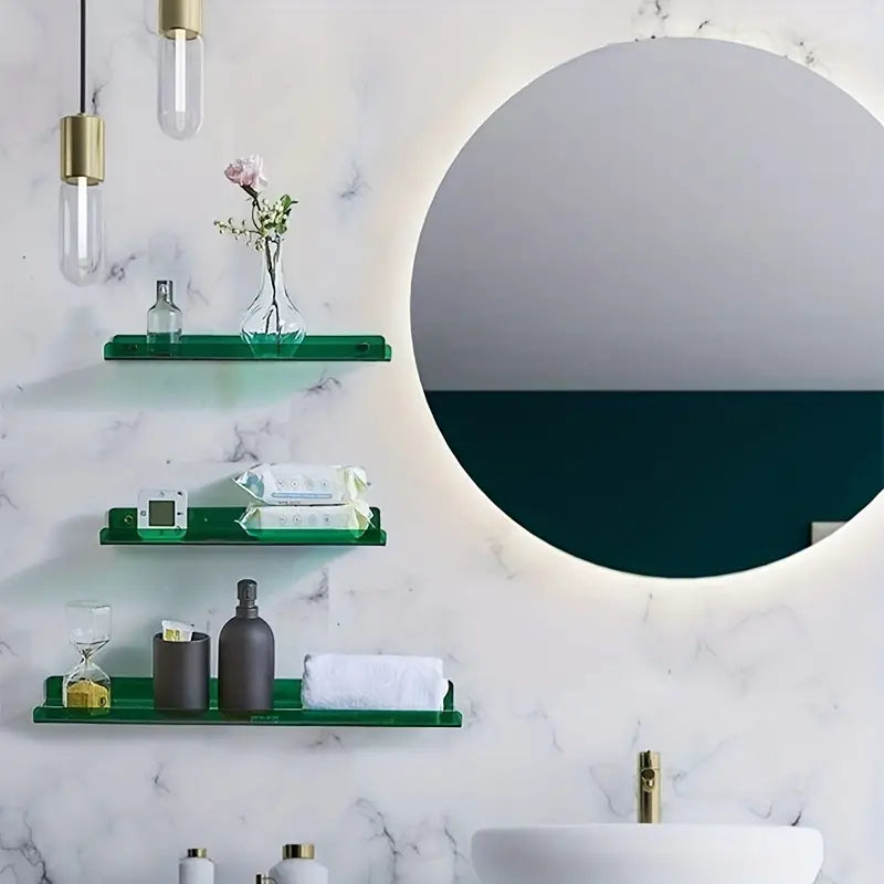 Floating Wall Shelf - Industrial Wall Shelf - Shower Shelf - Shower Board - Blue