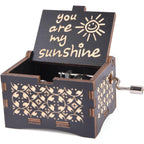 Wooden Hand Crank Music Box