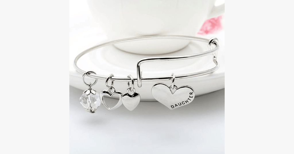 Mother Daughter Charm Bracelet Set