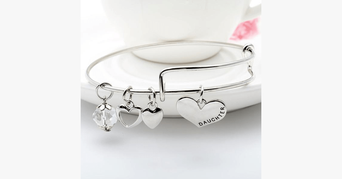 Mother Daughter Charm Bracelet Set