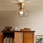 Ceiling Light Brass Metal Flush Mount Fixture