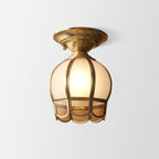 Ceiling Light Brass Metal Flush Mount Fixture