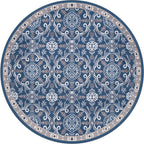 Ethnic Multicolor Floral Rug Synthetic Pearls Rug Non-Slip Backing Pet-Friendly Machine Washable Rug for Large Room
