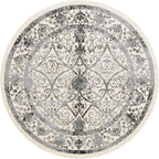 Ethnic Multicolor Floral Rug Synthetic Pearls Rug Non-Slip Backing Pet-Friendly Machine Washable Rug for Large Room