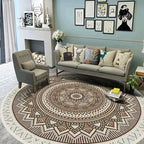 Ethnic Multicolored Flower Rug Synthetic Persian Rug Non-Slip Backing Pet-Friendly Machine Washable Rug for the Large Room