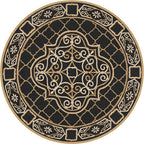 Ethnic Multicolor Floral Rug Synthetic Pearls Rug Non-Slip Backing Pet-Friendly Machine Washable Rug for Large Room