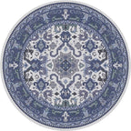 Ethnic Multicolor Floral Rug Synthetic Pearls Rug Non-Slip Backing Pet-Friendly Machine Washable Rug for Large Room