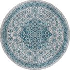 Ethnic Multicolored Flower Rug Synthetic Persian Rug Non-Slip Backing Pet-Friendly Machine Washable Rug for the Large Room