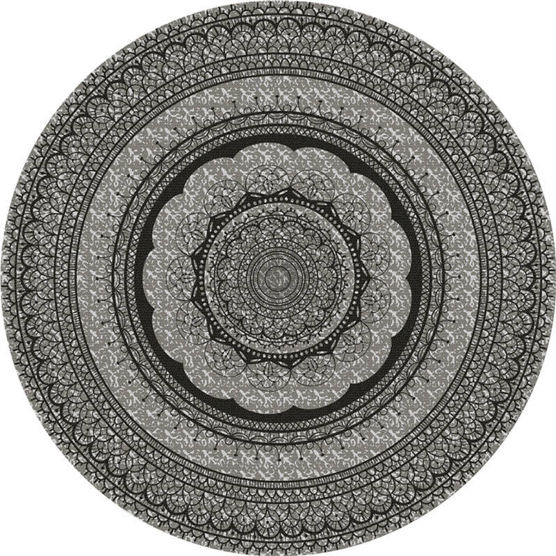 Exotic Moroccan Carpet Multicolored Floral Pattern Rug Non-Slip Pet-Friendly Stain-Resistant Rug for Home