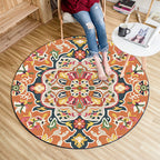 Classic Moroccan Indoor Carpet multicolored floral rug non-slip machine washable stain-resistant rug for the living room