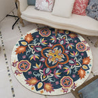 Classic Moroccan Indoor Carpet multicolored floral rug non-slip machine washable stain-resistant rug for the living room