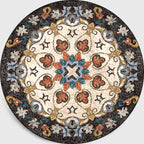Classic Moroccan Indoor Carpet multicolored floral rug non-slip machine washable stain-resistant rug for the living room