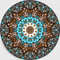 Multicolored Living Room Carpet Turkish Floral Swirl Rug Synthetic Non-Slip Pet-Friendly Machine Washable Carpet