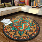Multicolored Moroccan rug Synthetic floral pattern rug with non-slip backing stain-resistant machine washable rug for the dining room