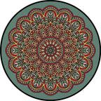 Multicolored Moroccan rug Synthetic floral pattern rug with non-slip backing stain-resistant machine washable rug for the dining room