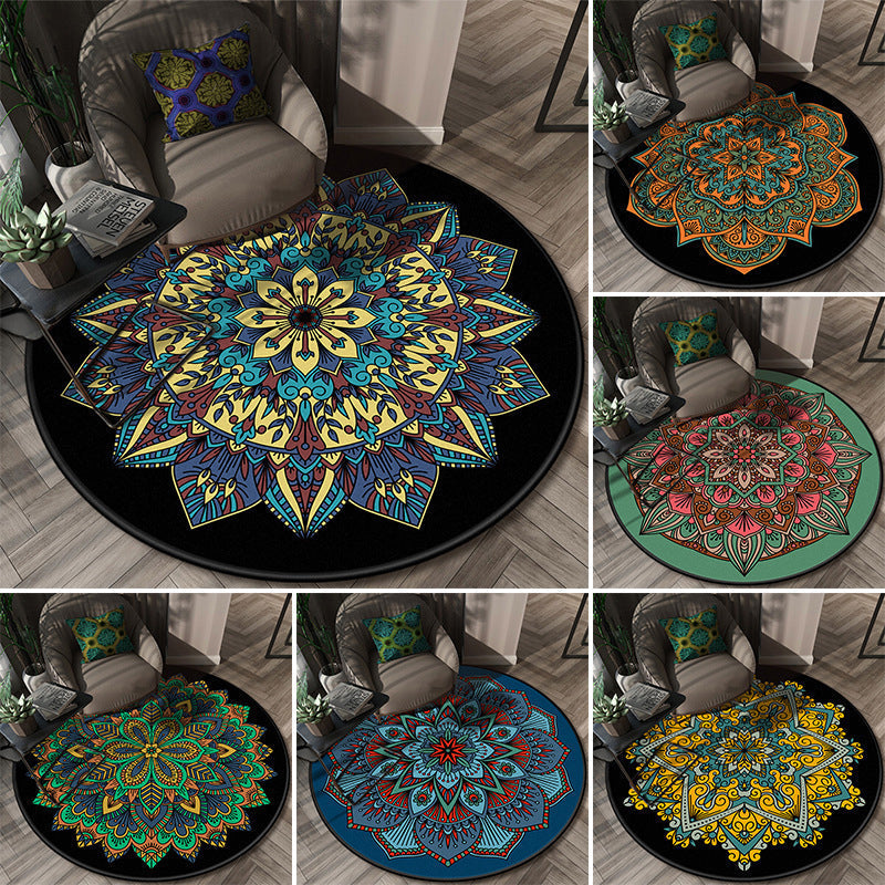 Glamorous layered floral pattern rug multicolored Moroccan rug polypropylene stain resistant non-slip backing machine washable rug for home