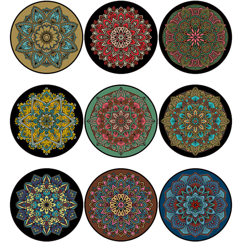 Glamorous layered floral pattern rug multicolored Moroccan rug polypropylene stain resistant non-slip backing machine washable rug for home