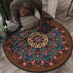 Glamorous layered floral pattern rug multicolored Moroccan rug polypropylene stain resistant non-slip backing machine washable rug for home