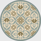 Moroccan Bedroom Area Rug Multicolored Scroll Pattern Rug Synthetic Non-Slip Washable Pet-Friendly Indoor Rug