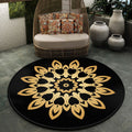 Moroccan symmetrical pattern rug multicolored polyester rug machine washable non-slip pet-friendly rug for living room