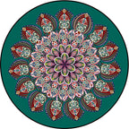 Ethical Moroccan Style Rug Multicolored Flower Rug Pet Friendly Anti-Slip Stain Resistant Rug for Living Room