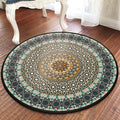 Traditional Multicolored Moroccan Carpet Polypropylene Mandala Area Rug Non-Slip Machine Washable Stain Resistant Rug for Rome