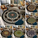 Turkish Style Living Room Carpet Colorful Flower Carpet Synthetic Pet-Friendly Machine Washable Non-Slip Carpet