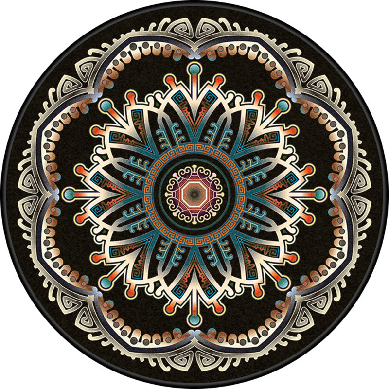 Turkish style living room rug multicolored floral pattern rug synthetic pet friendly machine washable non-slip rug