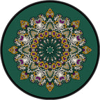 Turkish Mandala Rug Multicolor Synthetic Rug Washable Pet Friendly Non-Slip Back Rug for Living Room