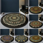 Persian Bedroom Rug Multicolor Tribal Floral Rug Polyester Stain Resistant Non-Slip Back Washable Area Rug