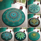 Multi Color Doormat Moroccan Flowers Area Rug Synthetic Non-Slip Stain Resistant Pet Friendly Rug