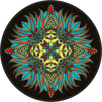 Multi Color Doormat Moroccan Flowers Area Rug Synthetic Non-Slip Stain Resistant Pet Friendly Rug