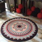 Chic Multicolored Persian Carpet Polyester Flower Pattern Carpet Washable Non-Slip Pet-Friendly Carpet for Home