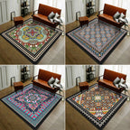 Trendy symmetrical floral carpet multicolored Moroccan style carpet synthetic carpet for room