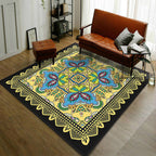 Trendy symmetrical floral carpet multicolored Moroccan style carpet synthetic carpet for room