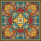 Persian Door Mat Multi Color Tribal Print Rug Polypropylene Pet Friendly Non-Slip Stain Resistant Rug
