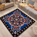 Persian Door Mat Multi Color Tribal Print Rug Polypropylene Pet Friendly Non-Slip Stain Resistant Rug