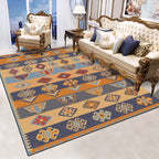 Retro Multicolor Moroccan Carpet Synthetic Floral Pattern Rug Non-Slip Washable Pet-Friendly Rug for Living Room