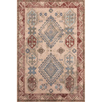 Unusual diamond patterned rug Multicolored Moroccan rug Polyester pet-friendly stain resistant non-slip rug for the living room