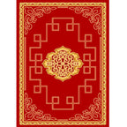 Elegant Chinoiserie Rug Multicolor Floral Area Rug Non-Slip Backing Stain-Resistant Pet-Friendly Rug for Living Room